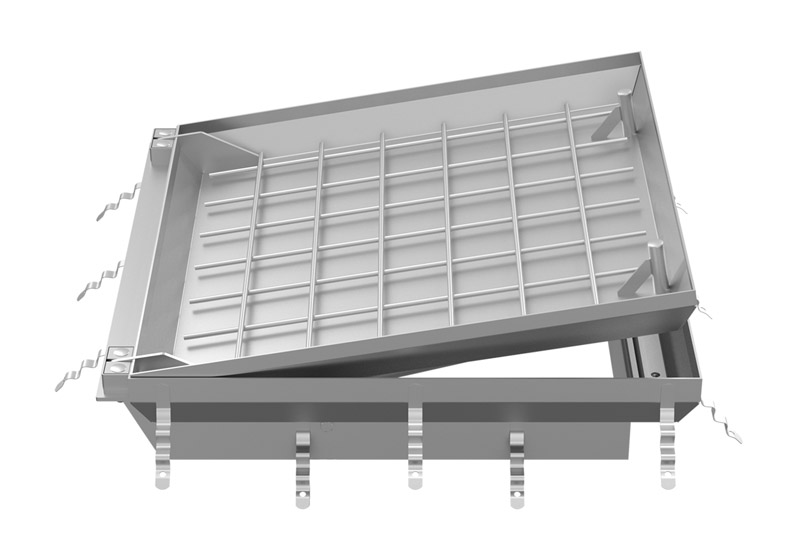 Inox deksels met vijzels